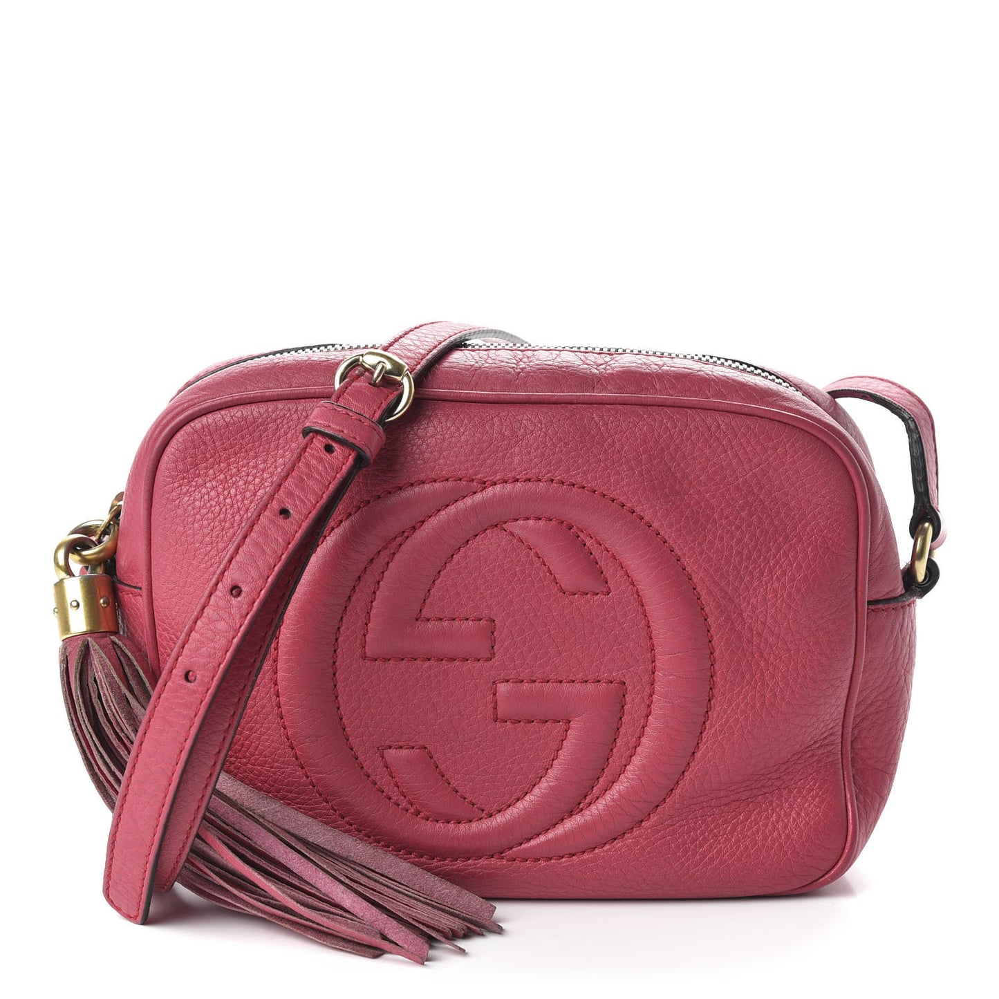 Pebbled Calfskin Small Soho Disco Bag Mauve