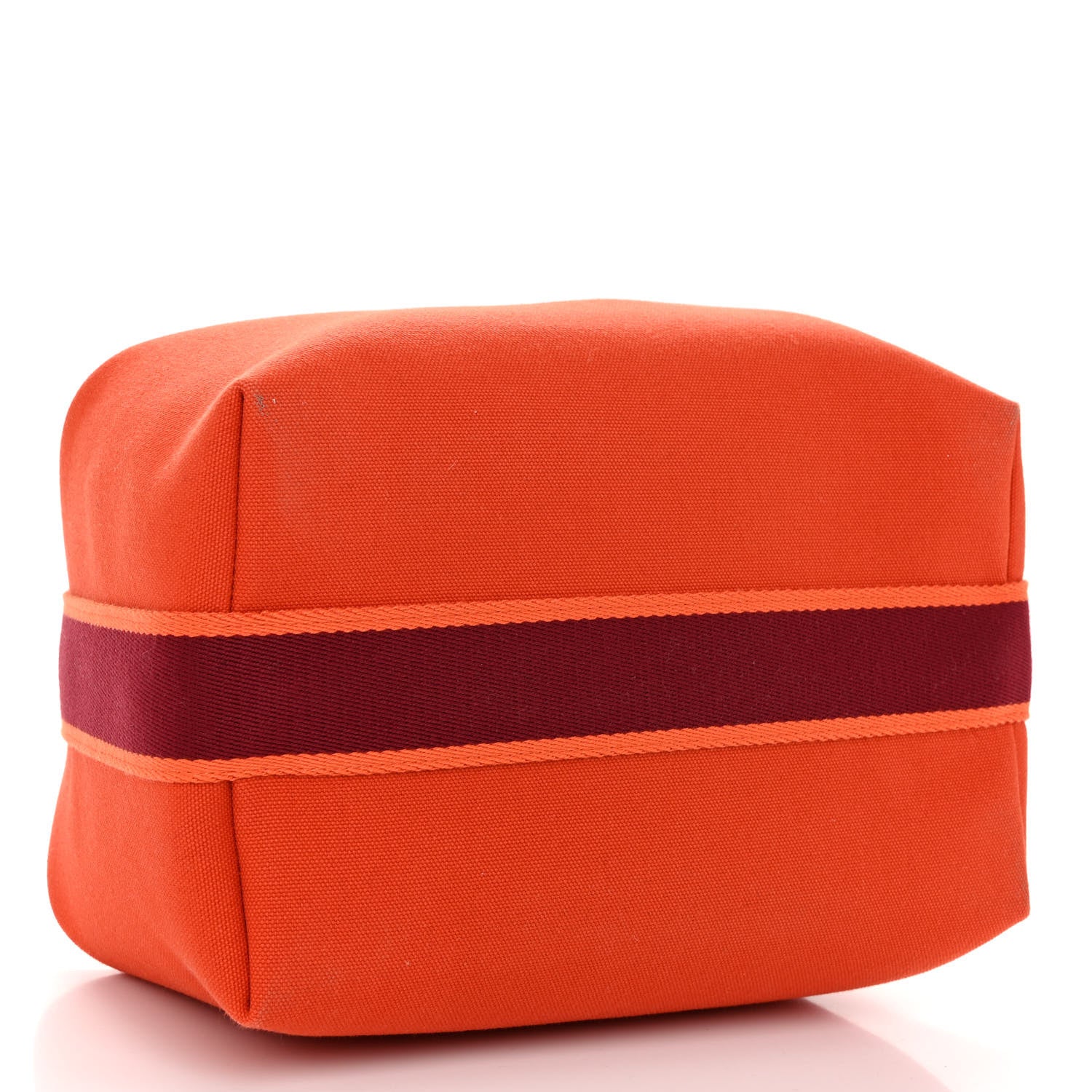 Hermes Canvas Large Bride-A-Brac Pouch Orange Feu Burgundy 4 of 9
