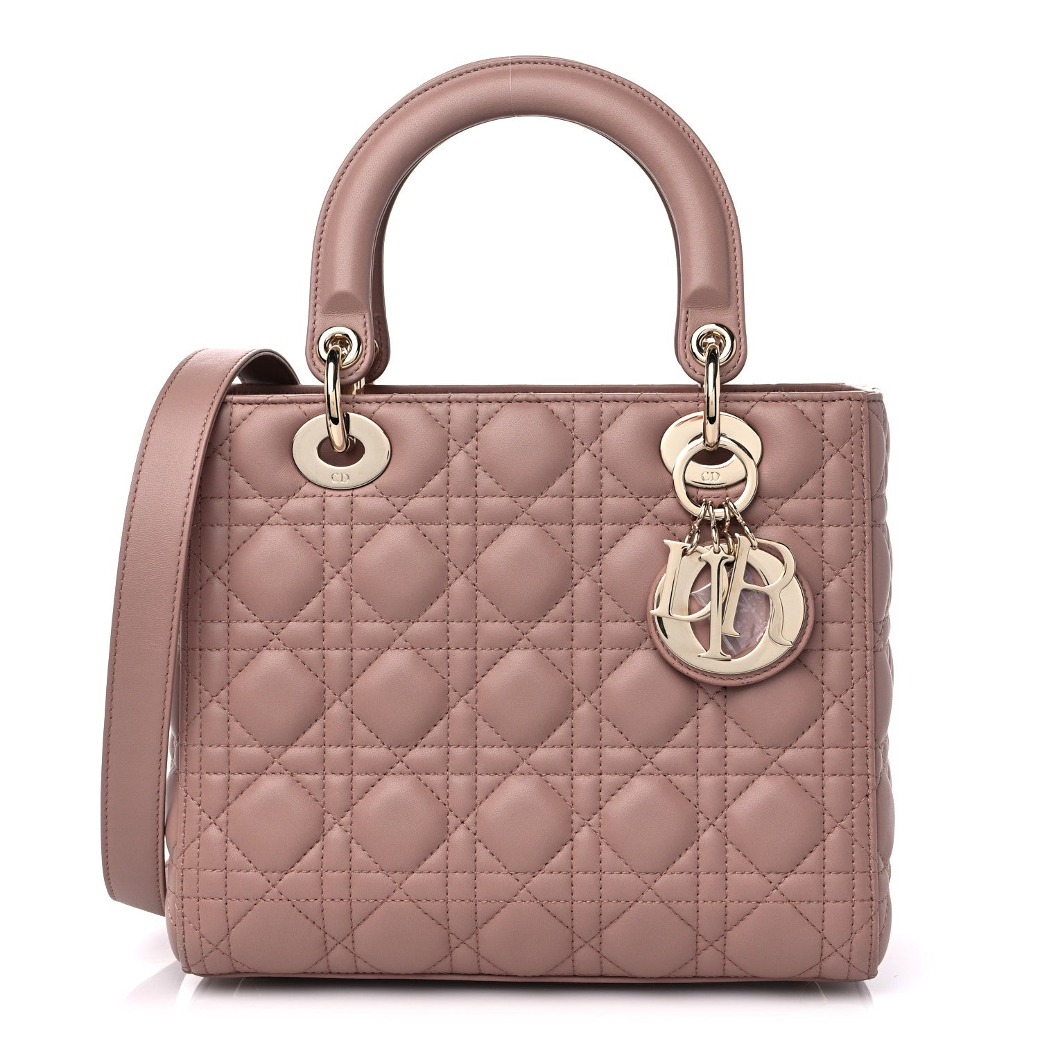 Christian Dior Lambskin Cannage Medium Lady Dior Blush 1 of 12