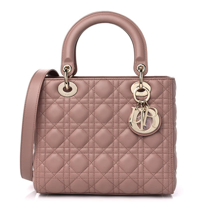 Christian Dior Lambskin Cannage Medium Lady Dior Blush 1 of 12