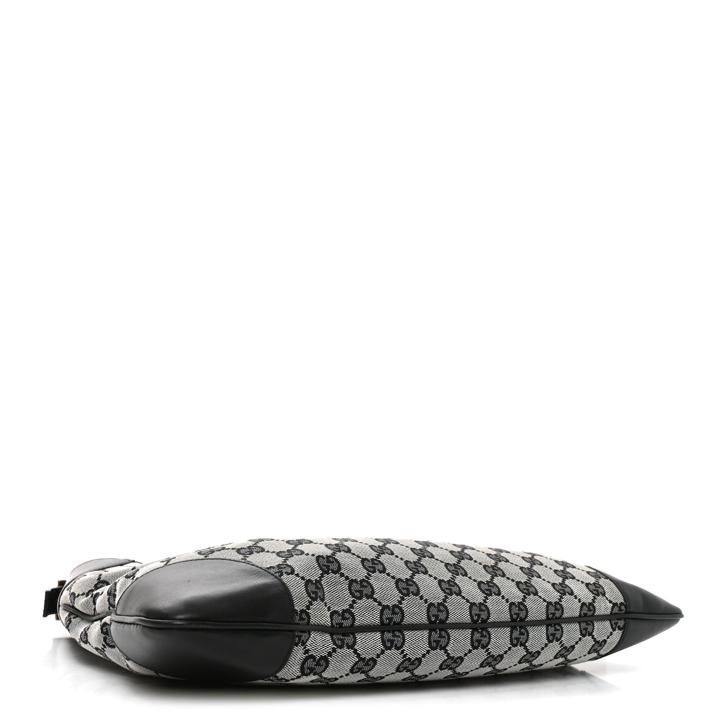 Monogram Lobster Clasp Jackie O Hobo Beige Black