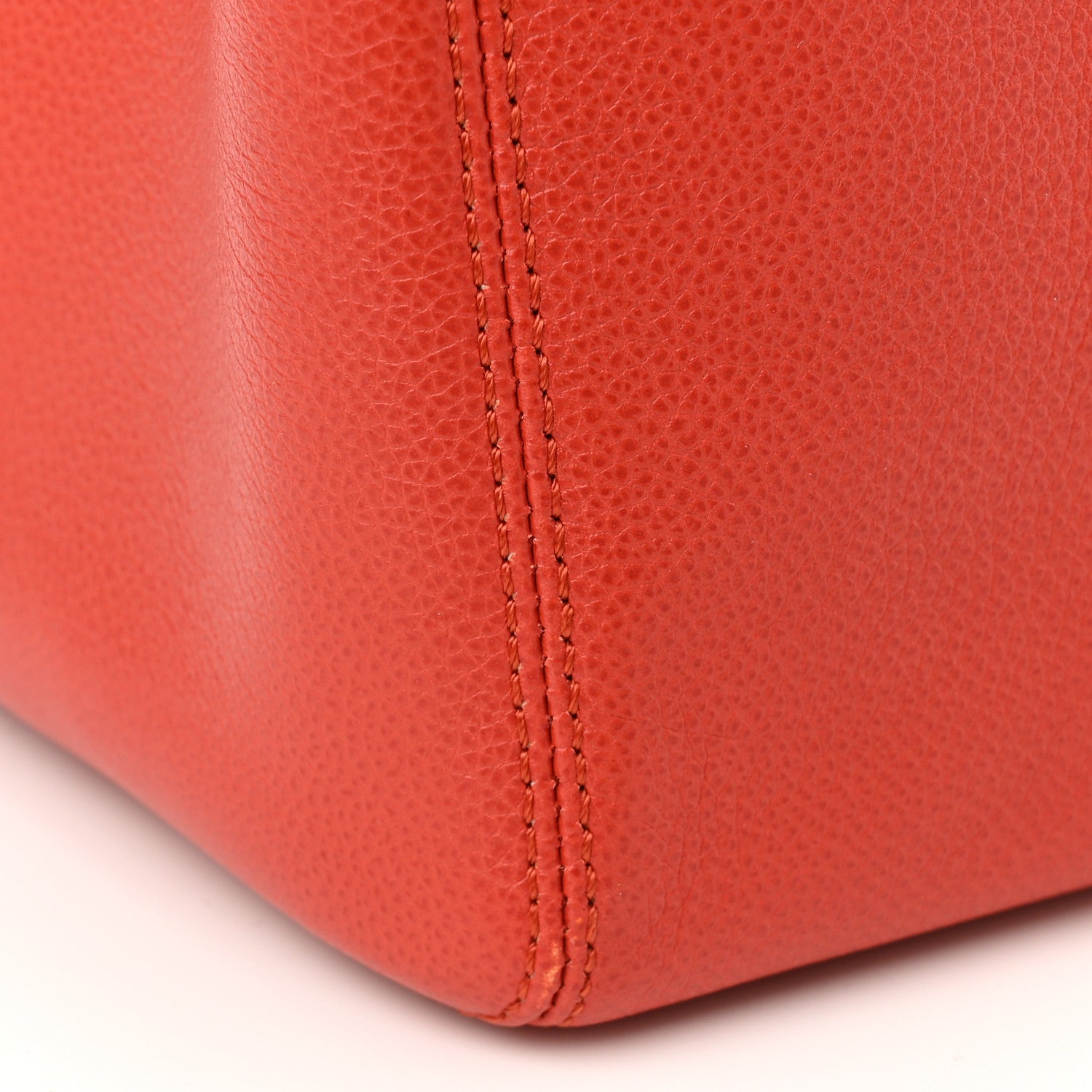 Chanel Calfskin Small Cerf Executive Shopper Tote Orange 10 of 11