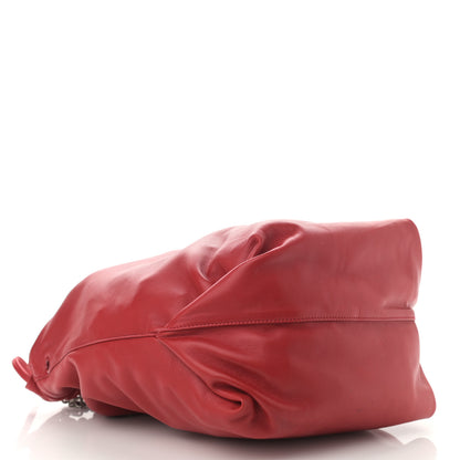 Saint Laurent Lambskin Teddy Drawstring Bag Eros Red 5 of 12
