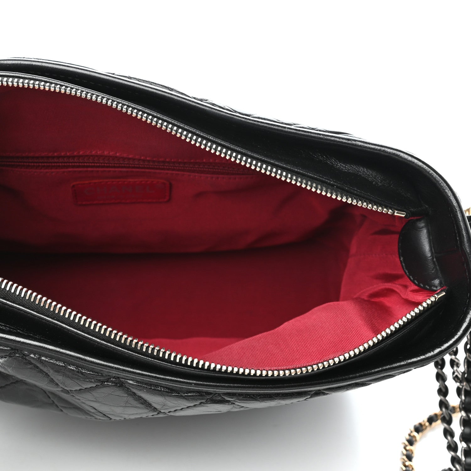 Chanel Aged Calfskin Quilted Medium Gabrielle Hobo Black 5 of 9