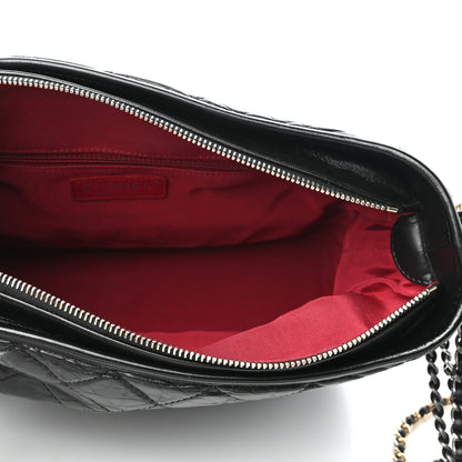 Chanel Aged Calfskin Quilted Medium Gabrielle Hobo Black 5 of 9