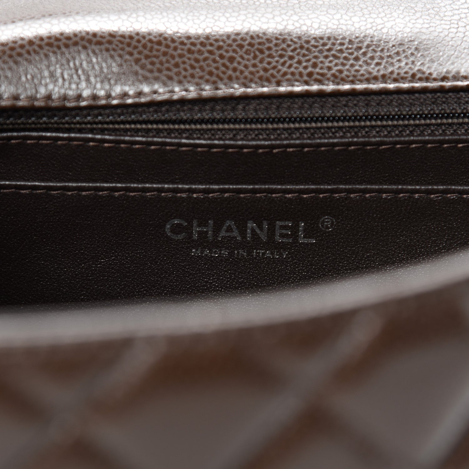 Chanel Caviar Quilted Jumbo Single Flap Dark Brown 8 of 11