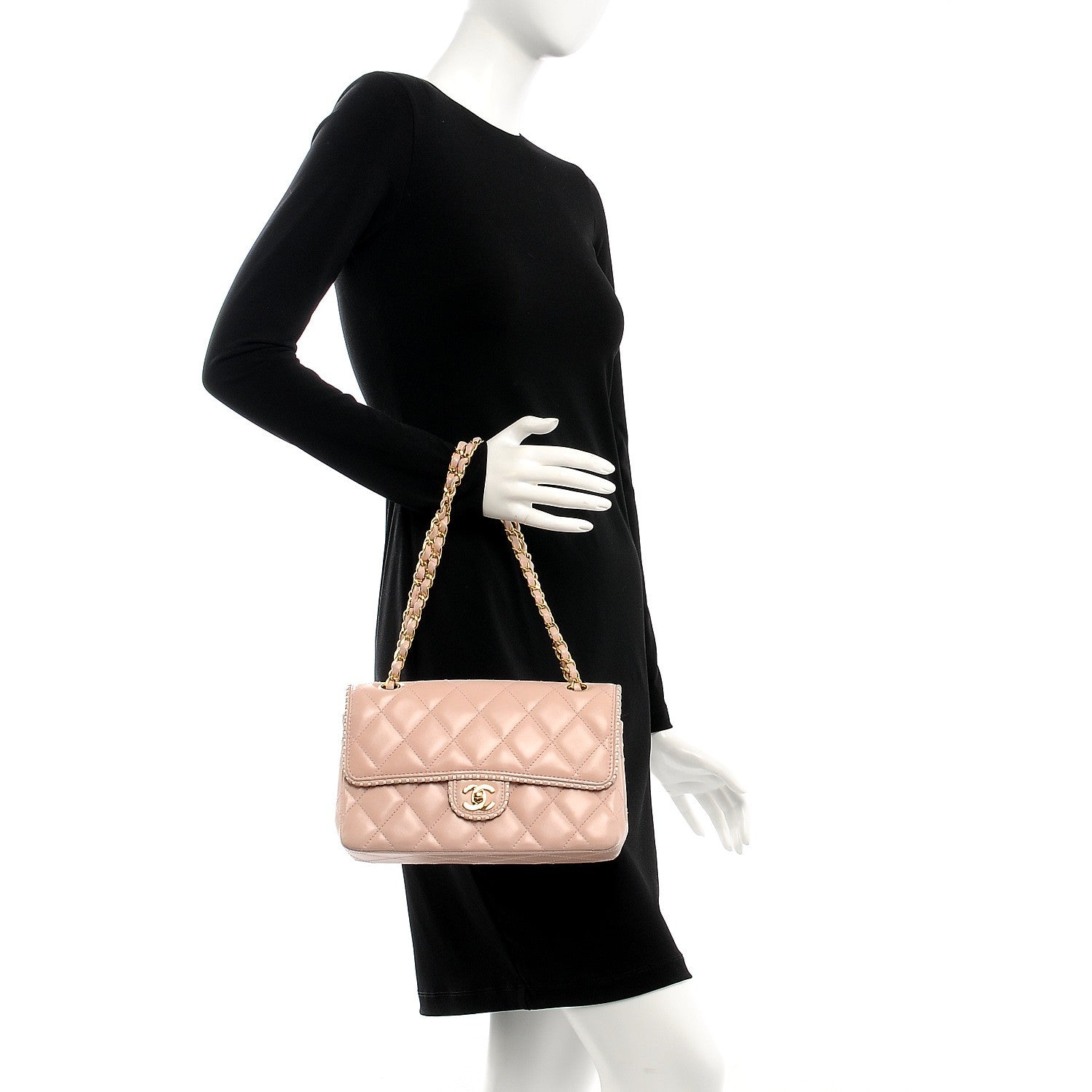 Chanel Lambskin Quilted Medium Single Flap Pink 2 of 8