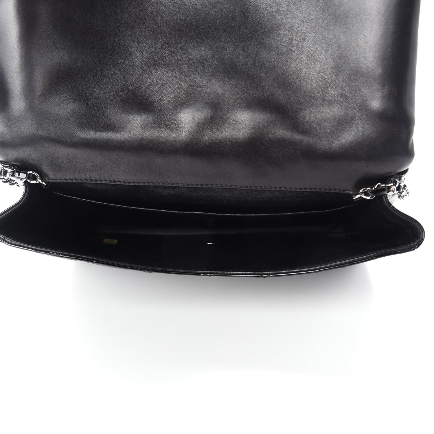 Chanel Patent Quilted Clutch with Chain Flap Black 5 of 10