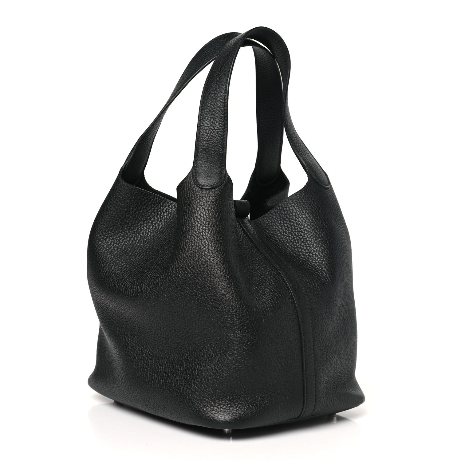 Hermes Taurillon Clemence Picotin Lock 22 MM Black 3 of 12