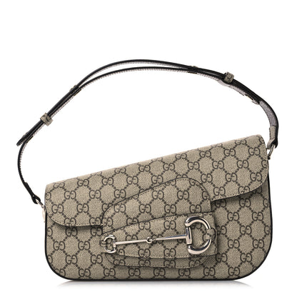Gucci Monogram Small Horsebit 1955 Asymmetric Shoulder Bag 1 of 11