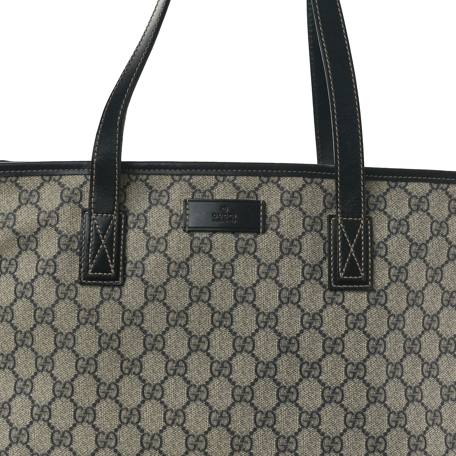 Gucci GG Supreme Monogram Medium Zippered Shopping Tote Navy 8 of 10