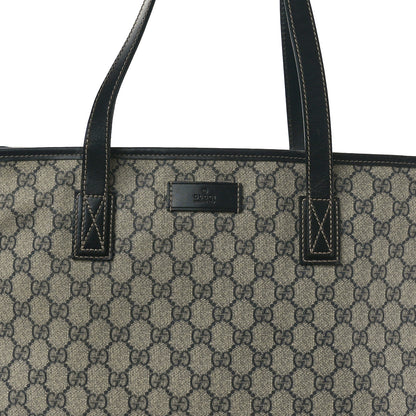 Gucci GG Supreme Monogram Medium Zippered Shopping Tote Navy 8 of 10