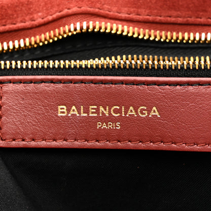 Balenciaga Baby Daim Suede Gold Metallic Edge Hardware City Bois De Rose Fonce 7 of 10