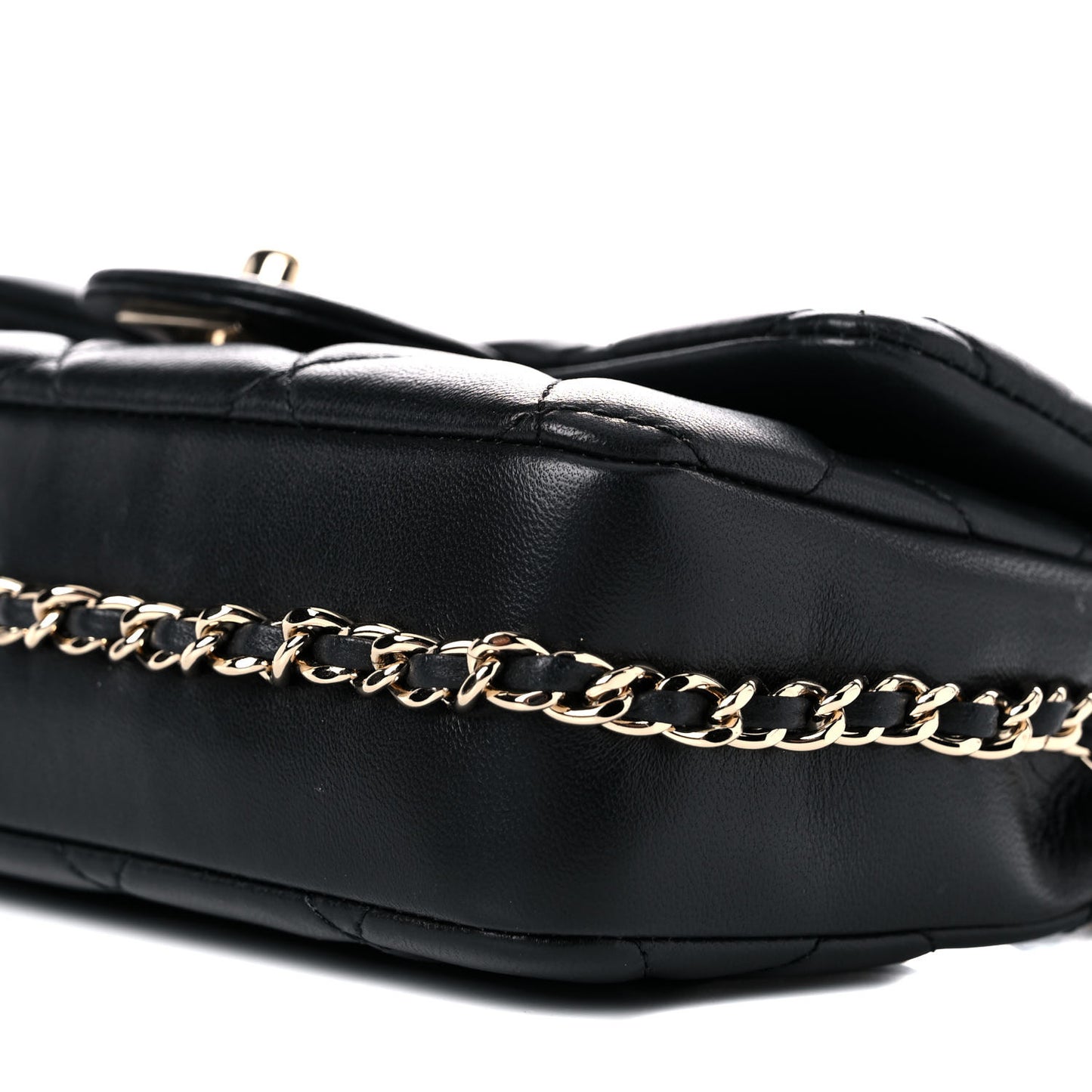 Lambskin Quilted Mini My Precious Flap Black