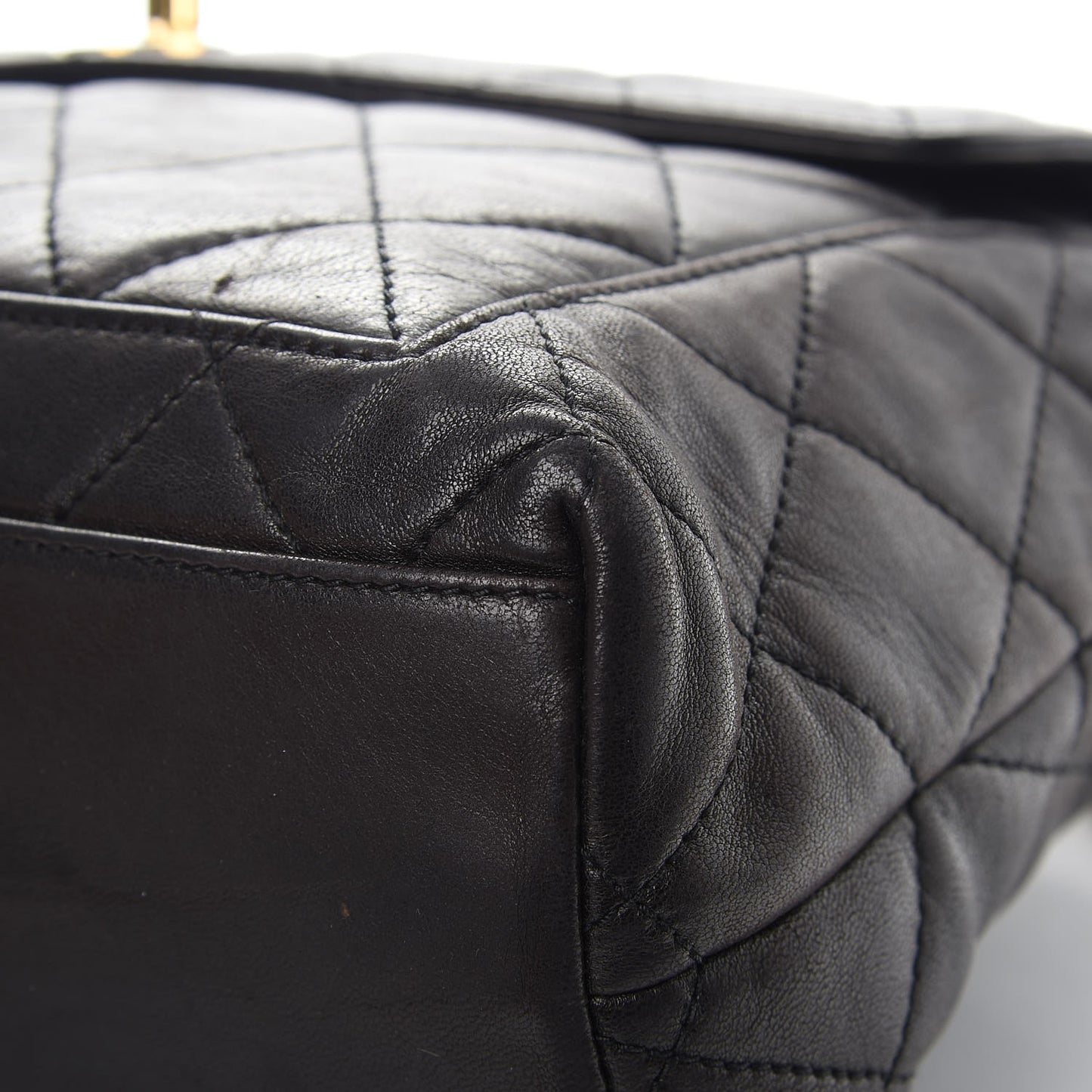Lambskin Quilted Shoulder Bag Black
