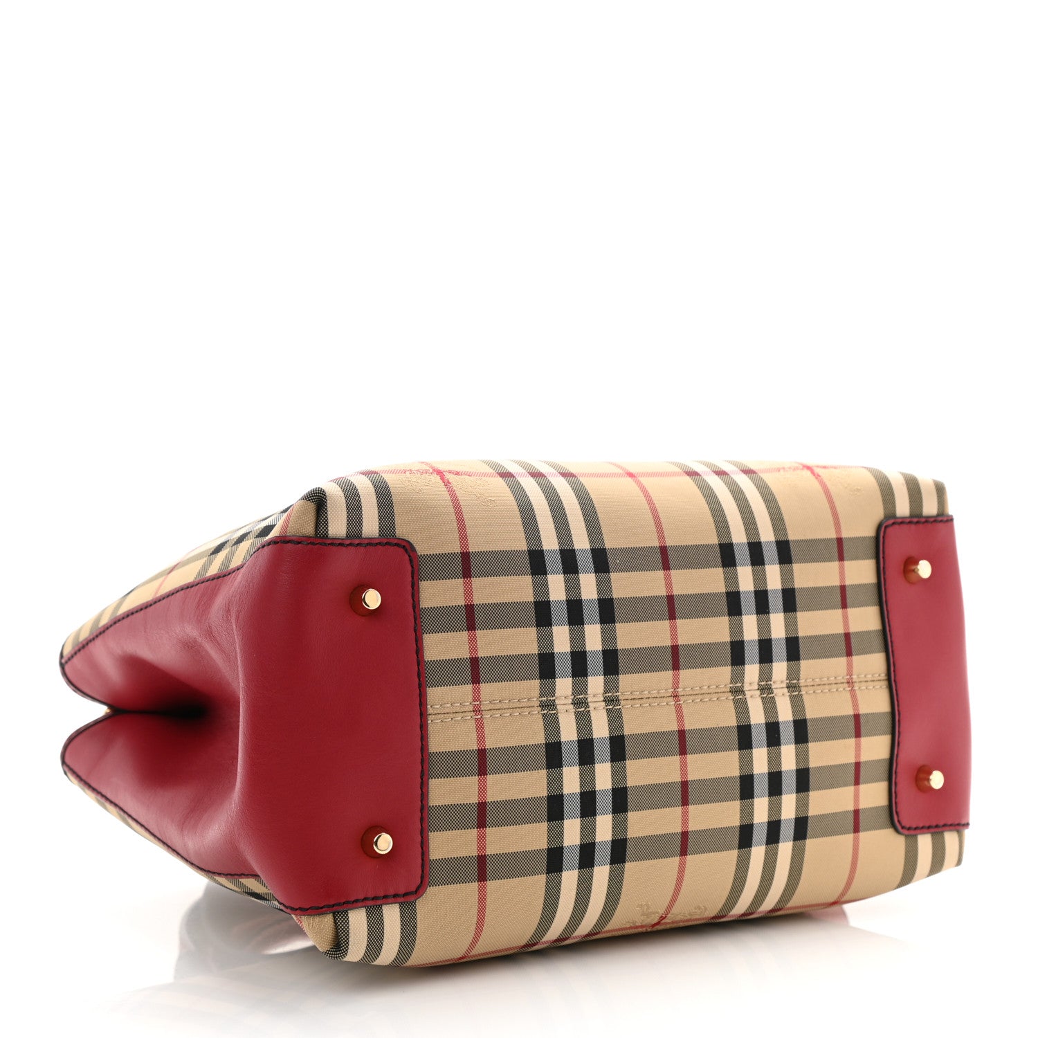 Burberry Horseferry Check Medium Ballingdon Tote Honey Parade Red 4 of 13