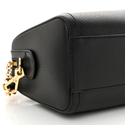 Gucci Textured Dollar Calfskin Web Medium Ophidia Boston Black 9 of 10