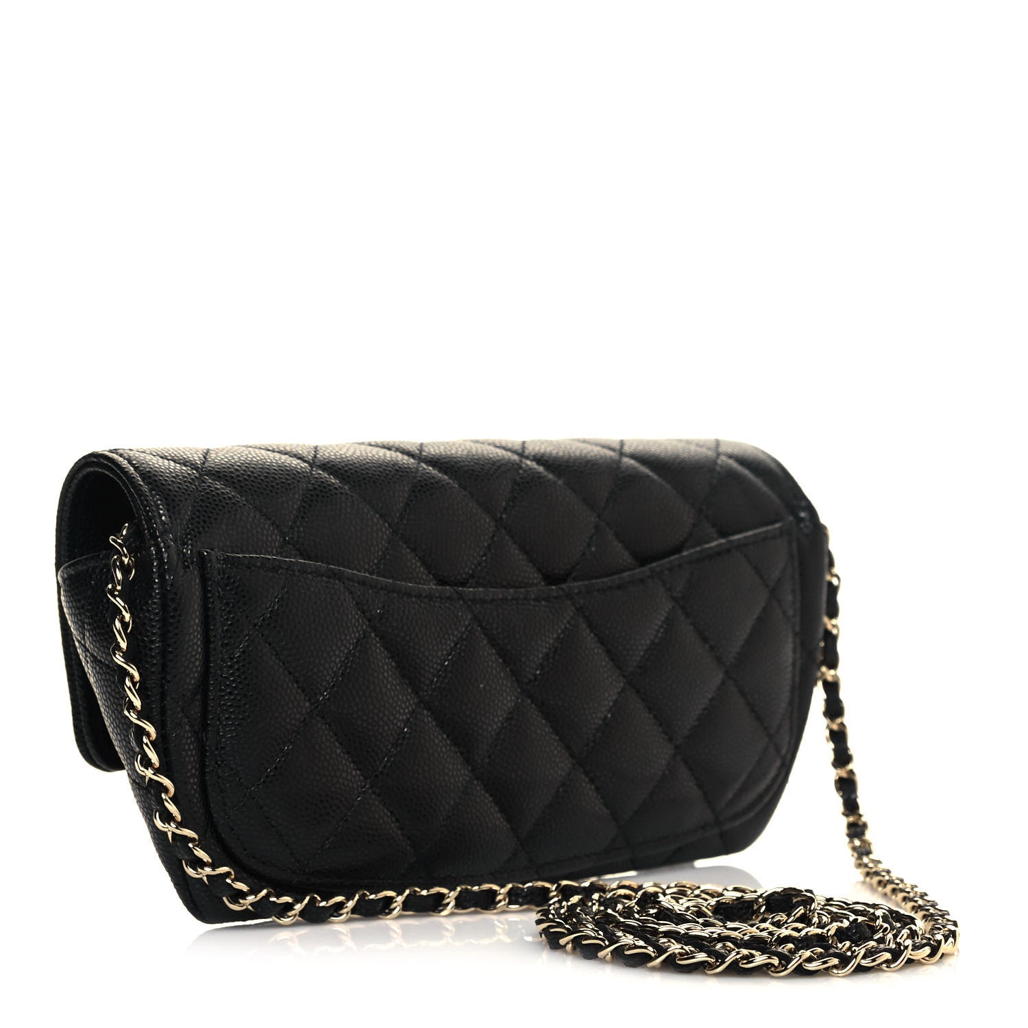 Chanel Caviar Quilted Glasses Case With Chain Black 3 of 14