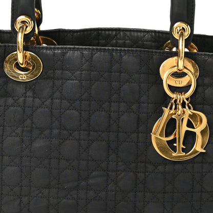 Christian Dior Nylon Cannage Medium Lady Dior Black 9 of 12