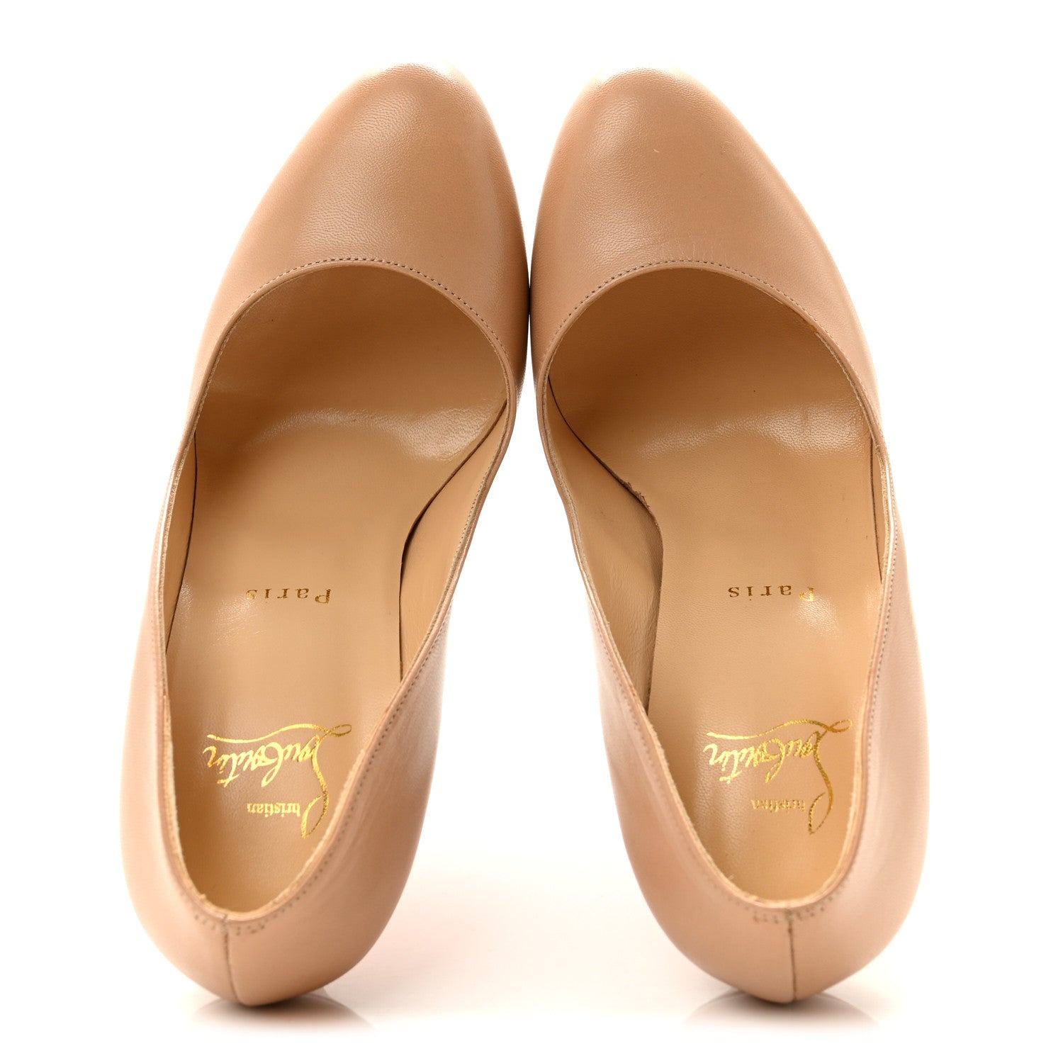 Christian Louboutin Kid Dolly 160 Pumps 38.5 Nude 2 of 9