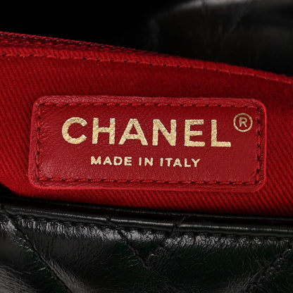 Chanel Calfskin Chevron Quilted Medium Coco Handle Flap Black 6 of 16