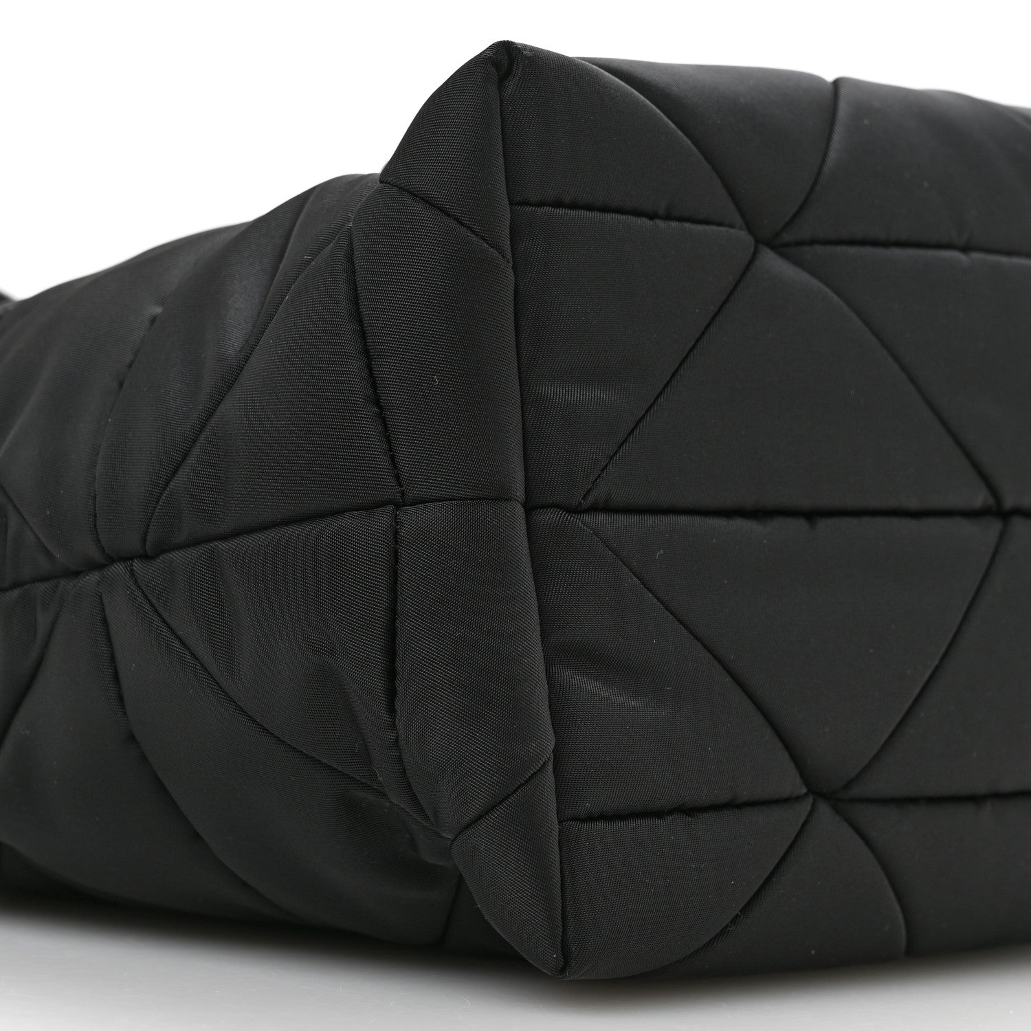 Prada Re-Nylon Nappa Triangle Quilted Padded Double Handled Zip Pocket Tote Black 11 of 12