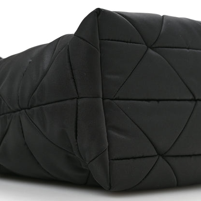 Prada Re-Nylon Nappa Triangle Quilted Padded Double Handled Zip Pocket Tote Black 11 of 12