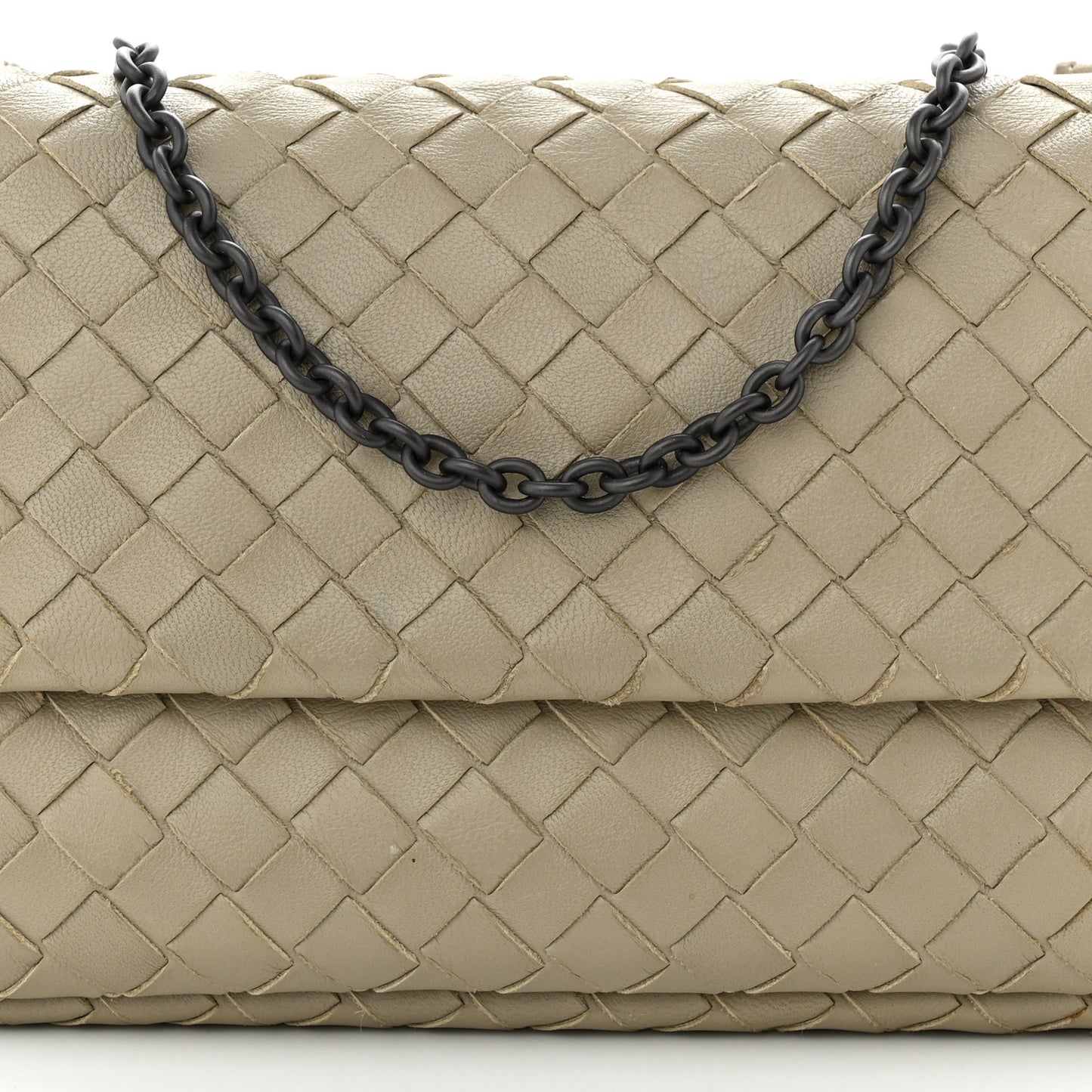 Nappa Intrecciato Mini Chain Messenger Fume
