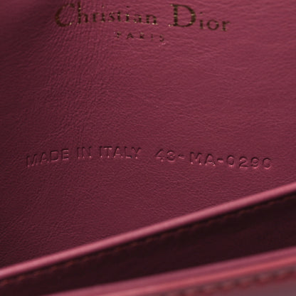 Christian Dior Patent Cannage Lady Dior Convertible Clutch  Mallow Rose 8 of 12