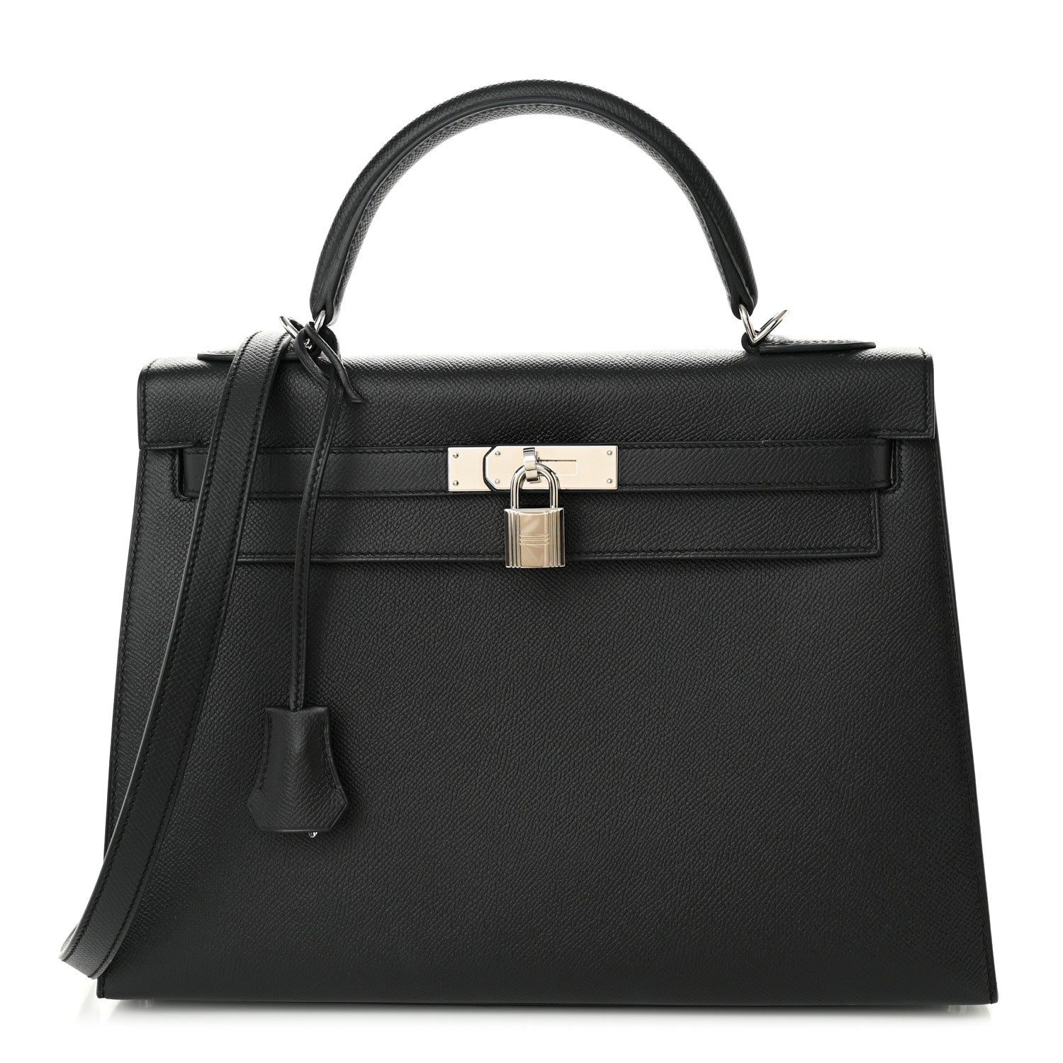 Hermes Epsom Kelly Sellier 32 Black 1 of 15