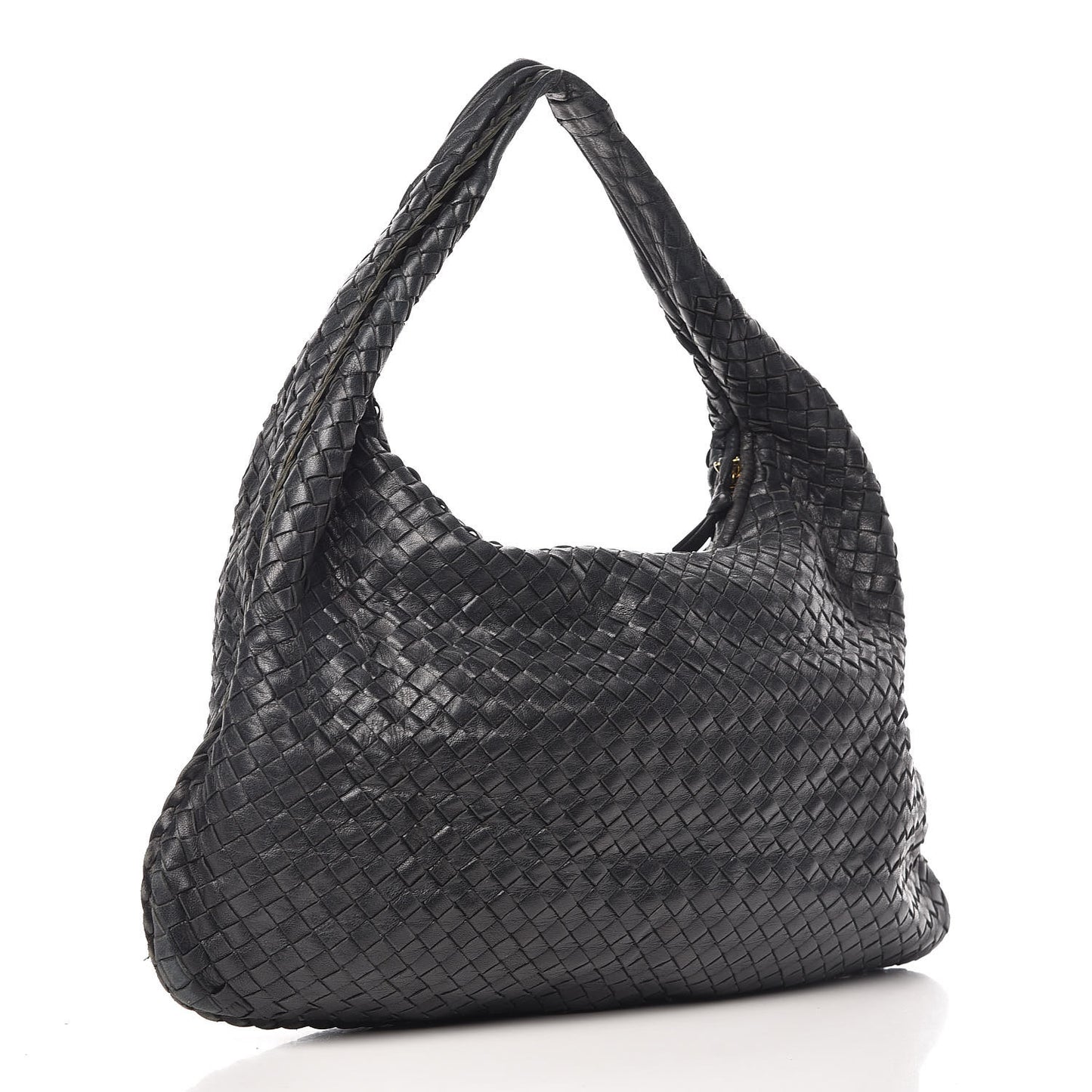 Nappa Intrecciato Large Veneta Hobo Black