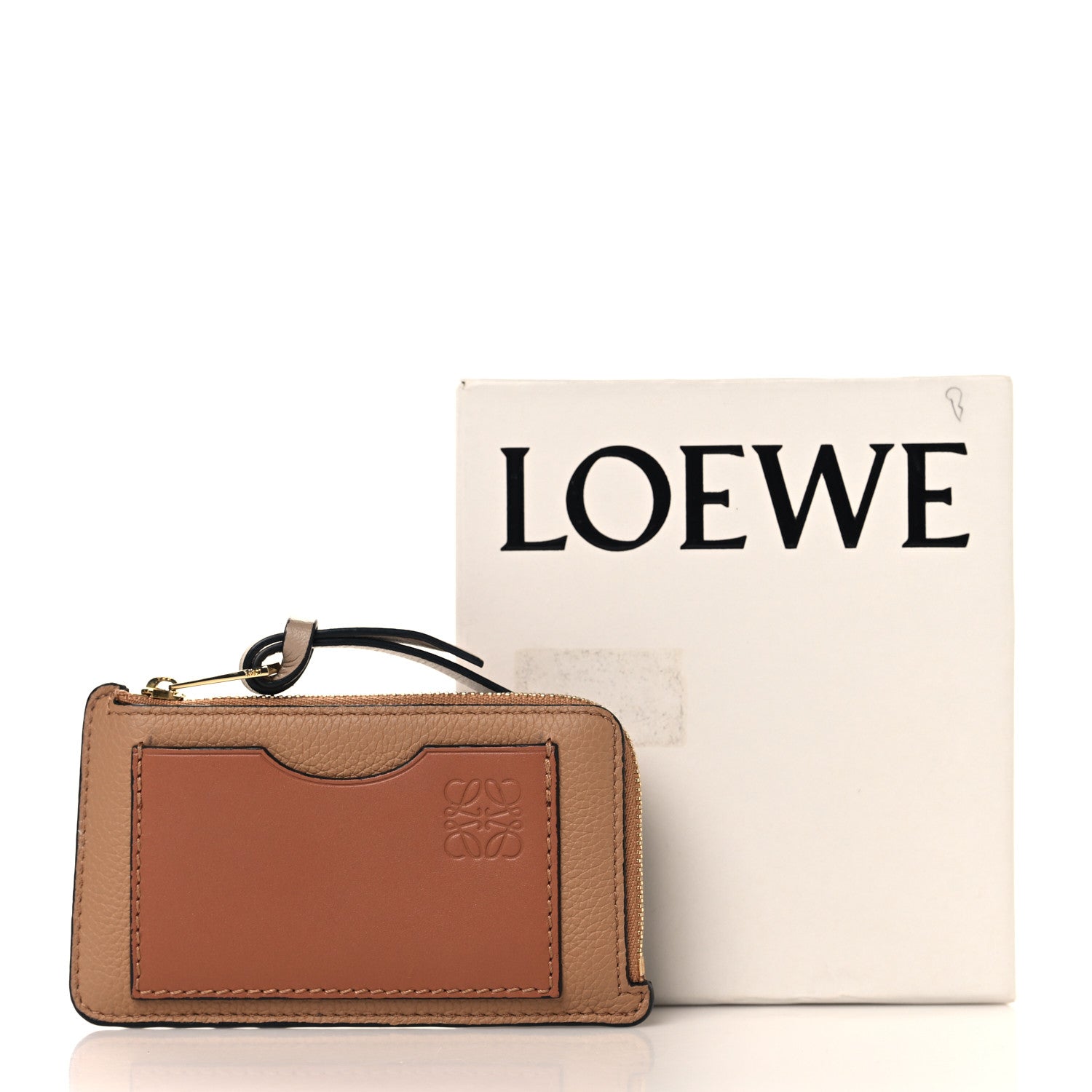 Loewe Soft Grained Calfskin Coin Card Holder Toffee 8 of 8