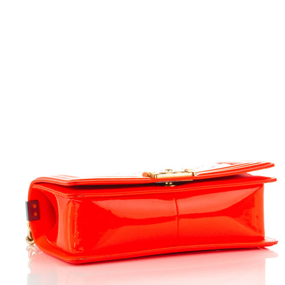 Chanel Patent Quilted Medium Boy Flap Orange 4 of 13