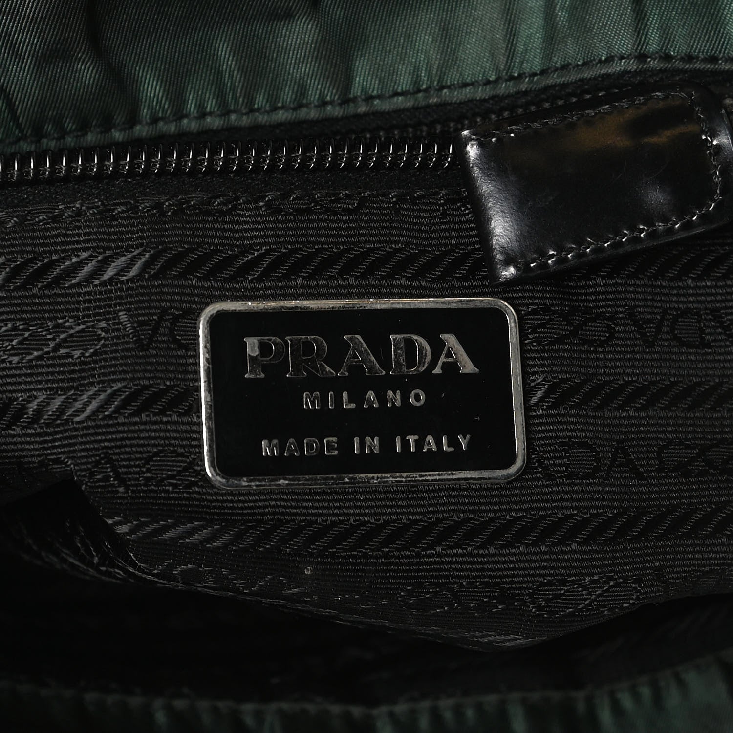 Prada Nylon Vela Small Hunting Bag Green 5 of 10