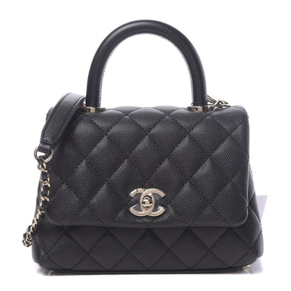 Chanel Caviar Quilted Extra Mini Coco Handle Flap Black 1 of 10