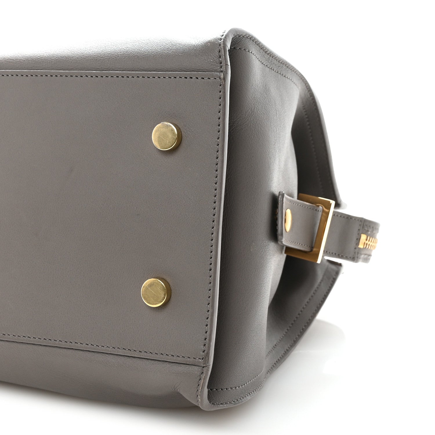Saint Laurent Calfskin Small Monogram Cabas Fog 9 of 9