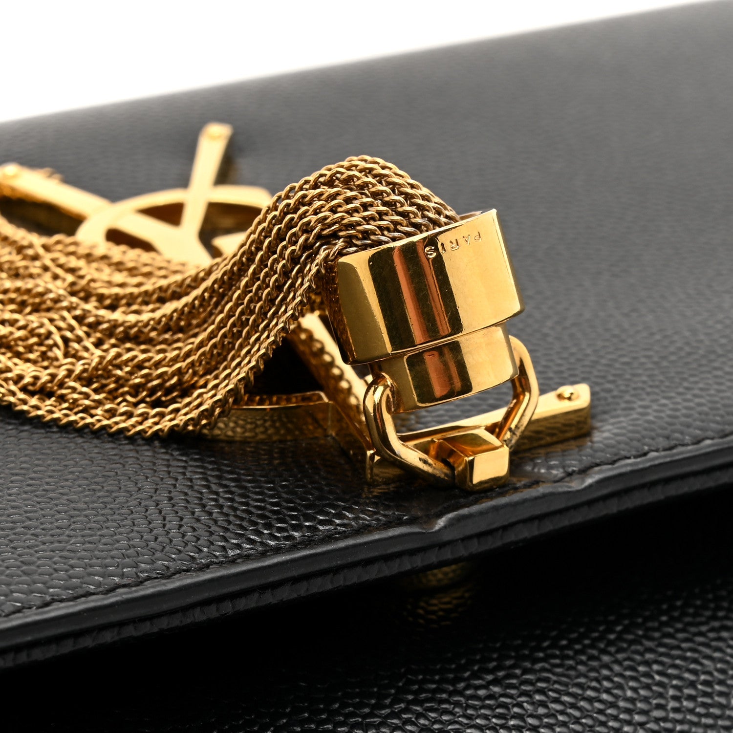 Saint Laurent Grain De Poudre Small Classic Monogram Kate Tassel Satchel Black 15 of 15