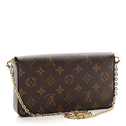 Louis Vuitton Monogram Pochette Felicie Chain Wallet Fuchsia 4 of 9