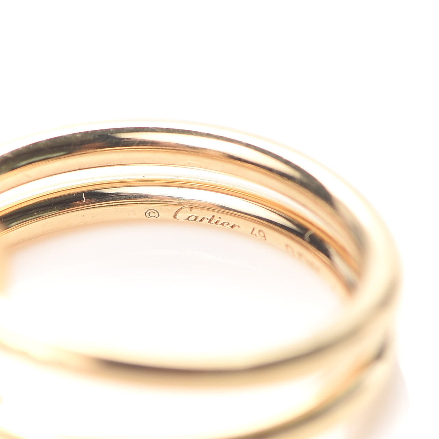 18K Yellow Gold Diamond Double Juste Un Clou Ring 48 4.5