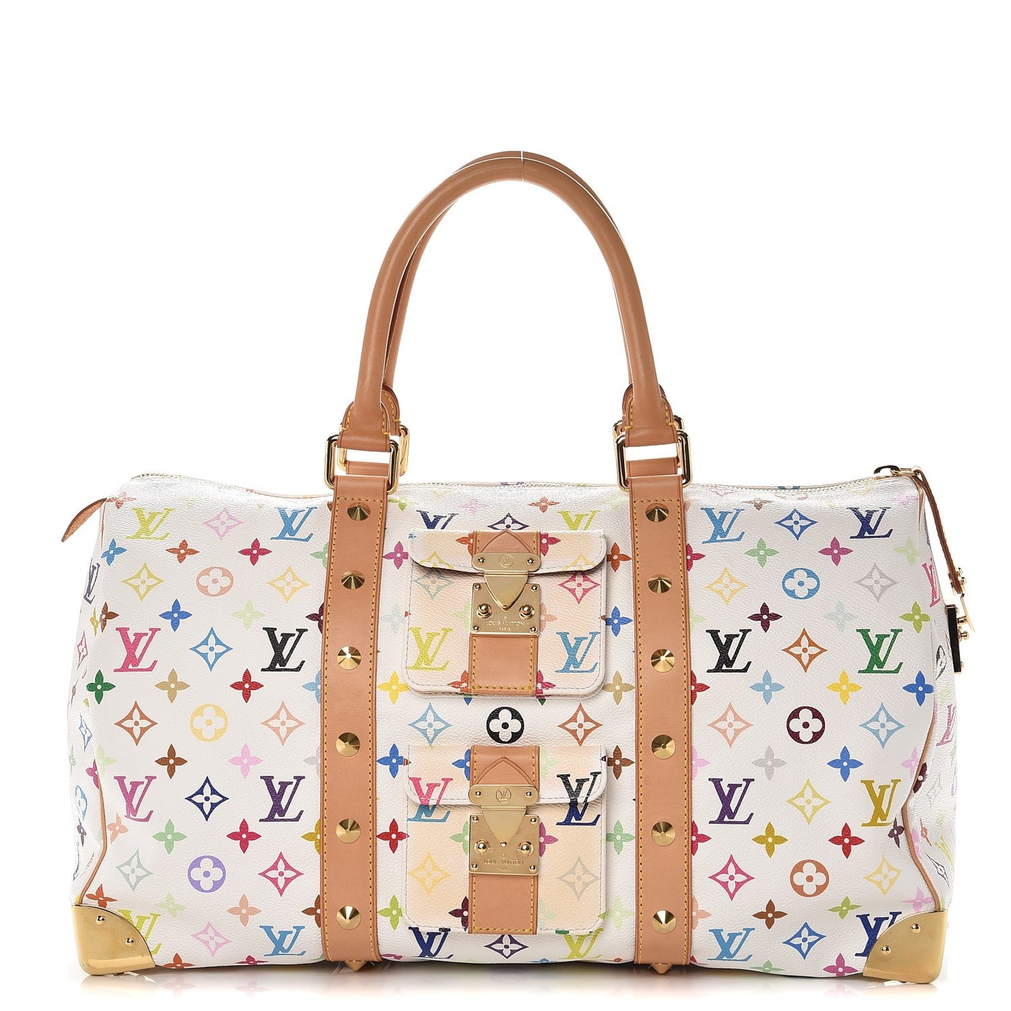 Monogram Multicolor Keepall 45 White