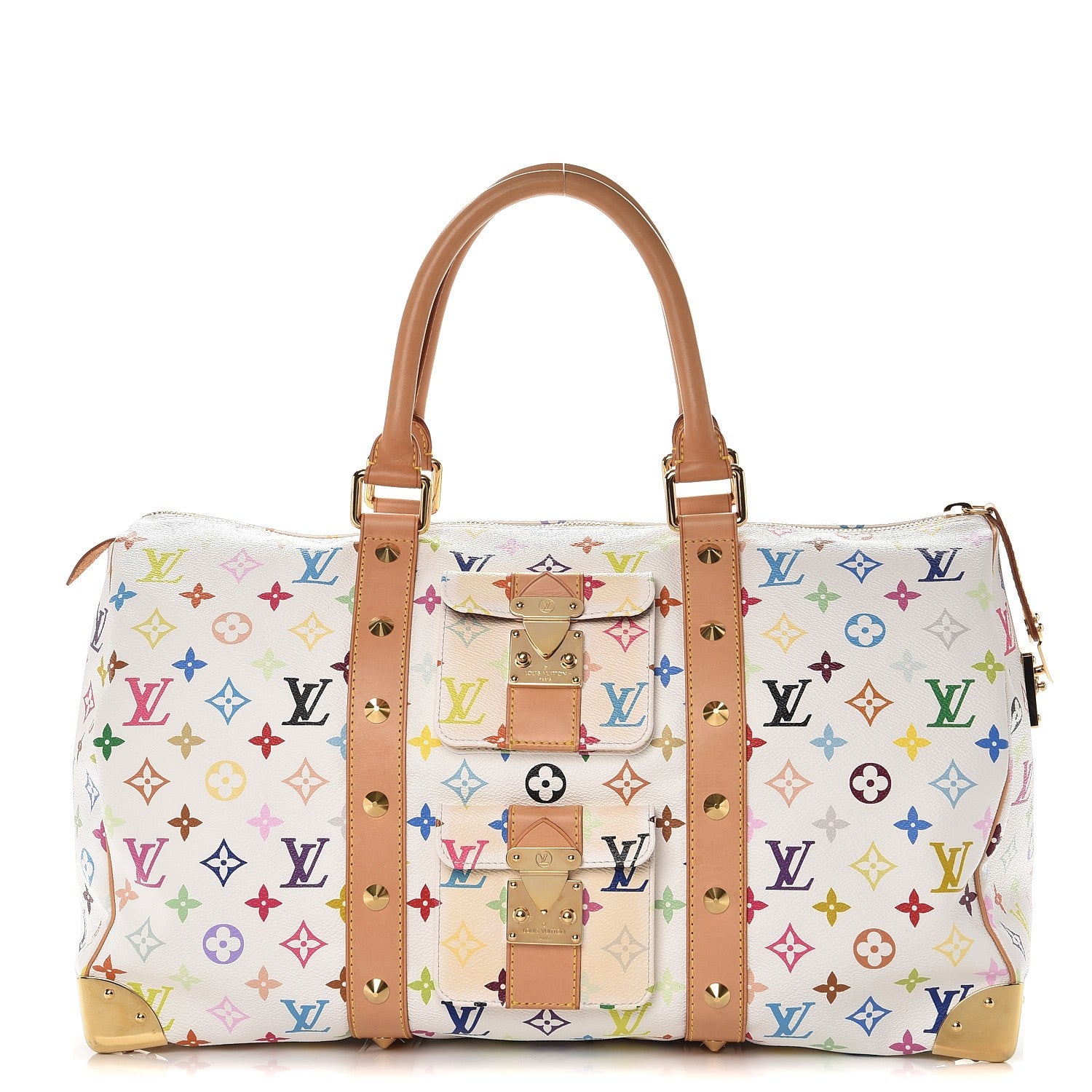 Louis Vuitton Monogram Multicolor Keepall 45 White 1 of 8