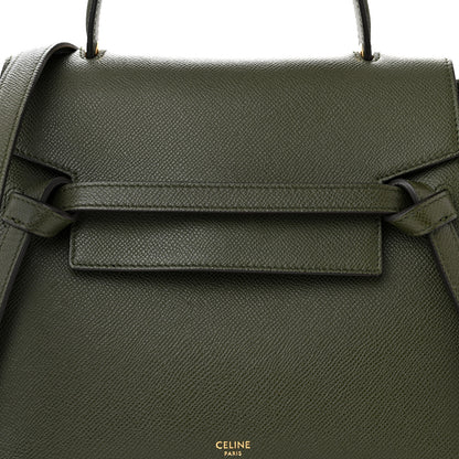 Celine Grained Calfskin Micro Belt Bag Olive 9 of 11