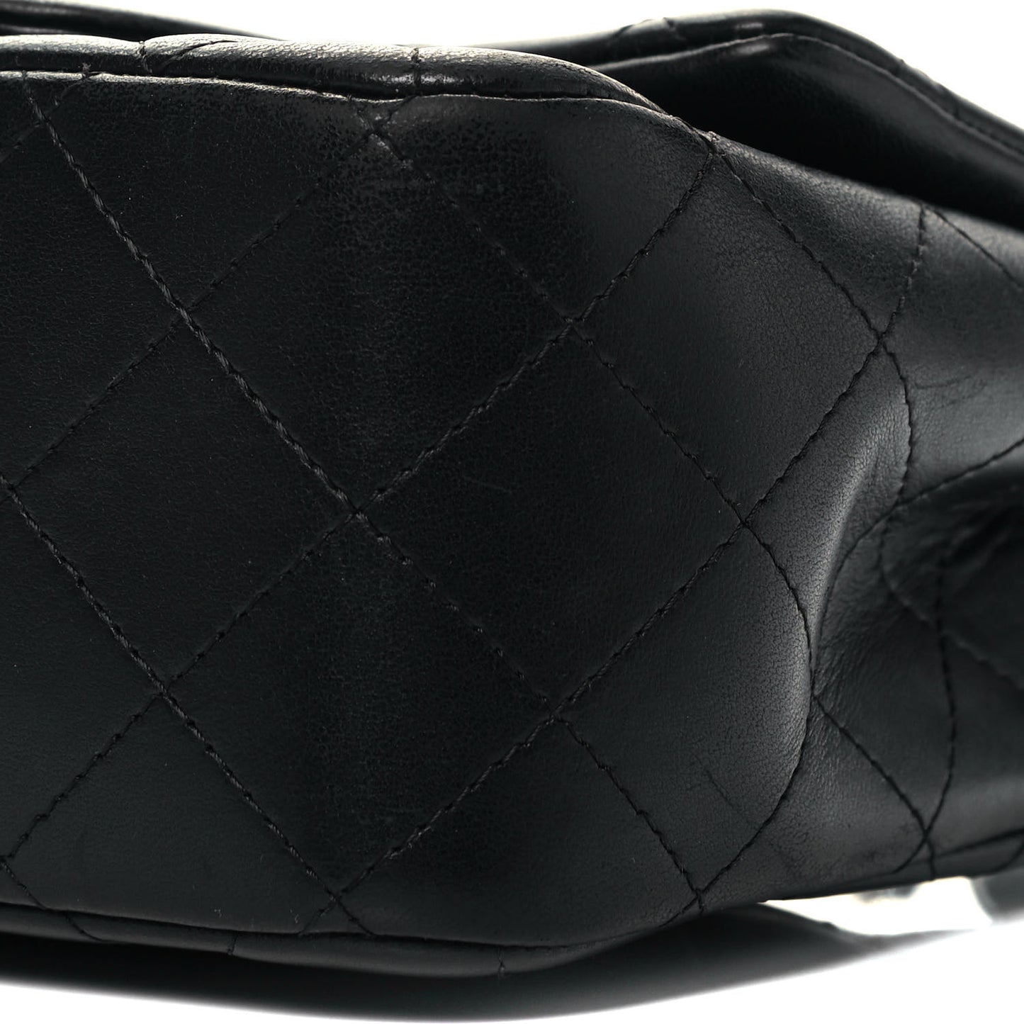 Lambskin Quilted Mini Square Flap Black