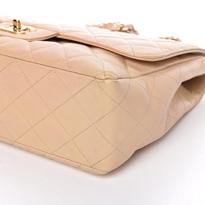 Chanel Caviar Quilted Jumbo Single Flap Beige Clair 9 of 10