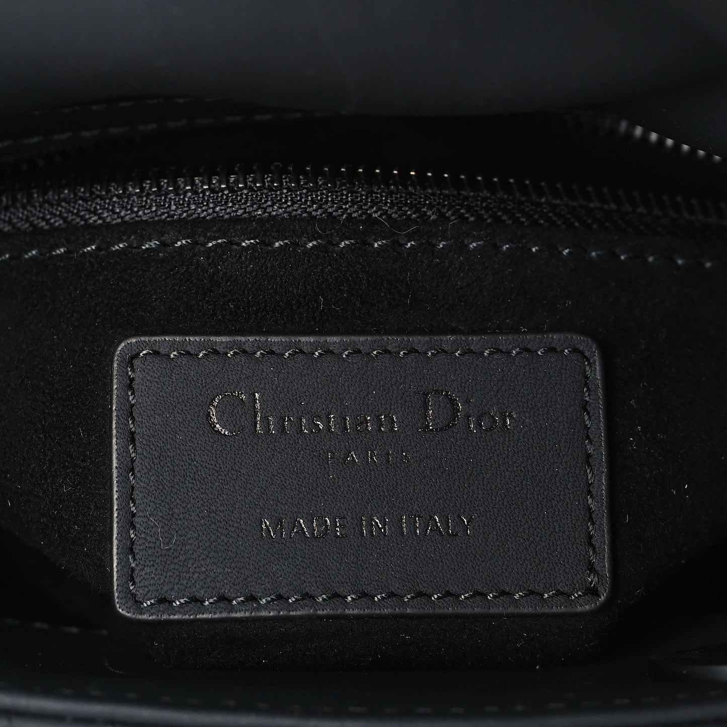 Ultra Matte Calfskin Cannage Mini Lady Dior Black