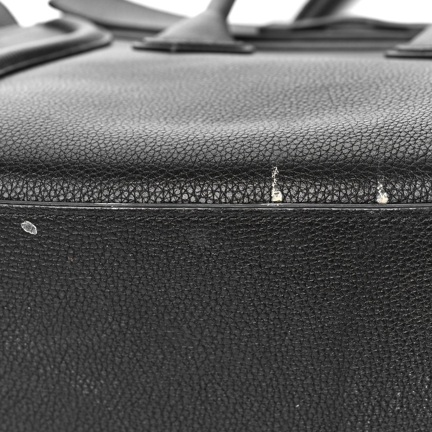 Drummed Calfskin Micro Luggage Black