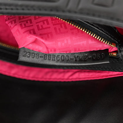 Fendi Nappa Logo Embossed Baguette Black 7 of 10