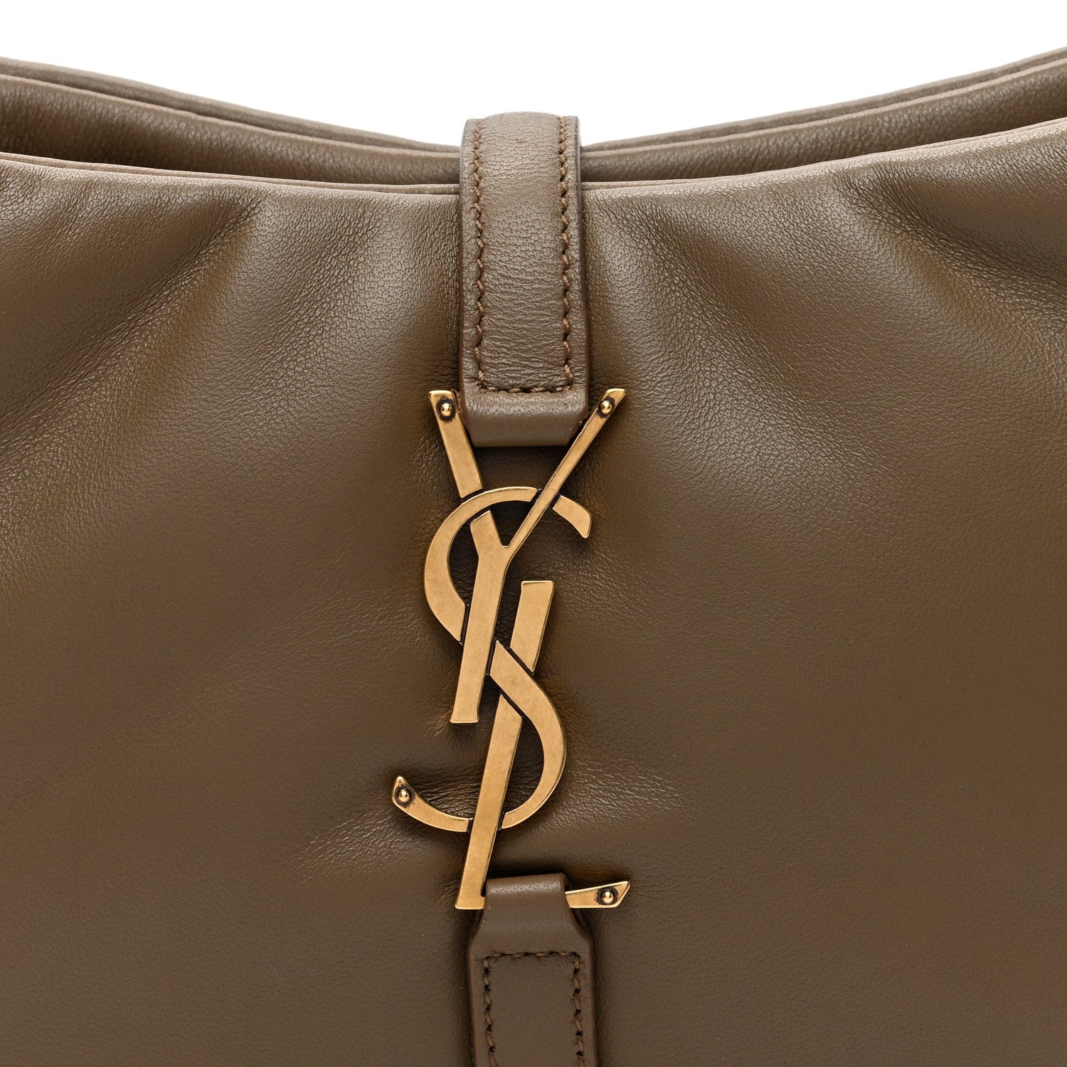Saint Laurent Padded Lambskin Le 5 A 7 Hobo Dark Peanut 7 of 9
