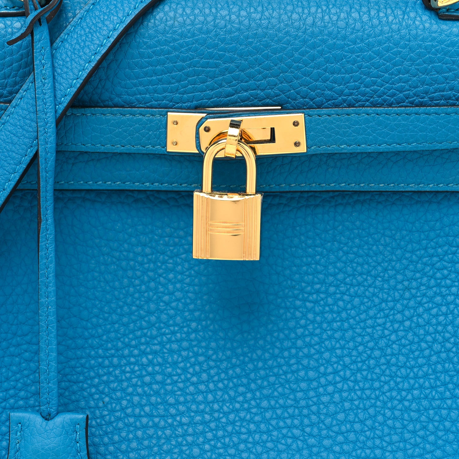 Hermes Togo Kelly Retourne 25 Bleu Zanzibar 7 of 10
