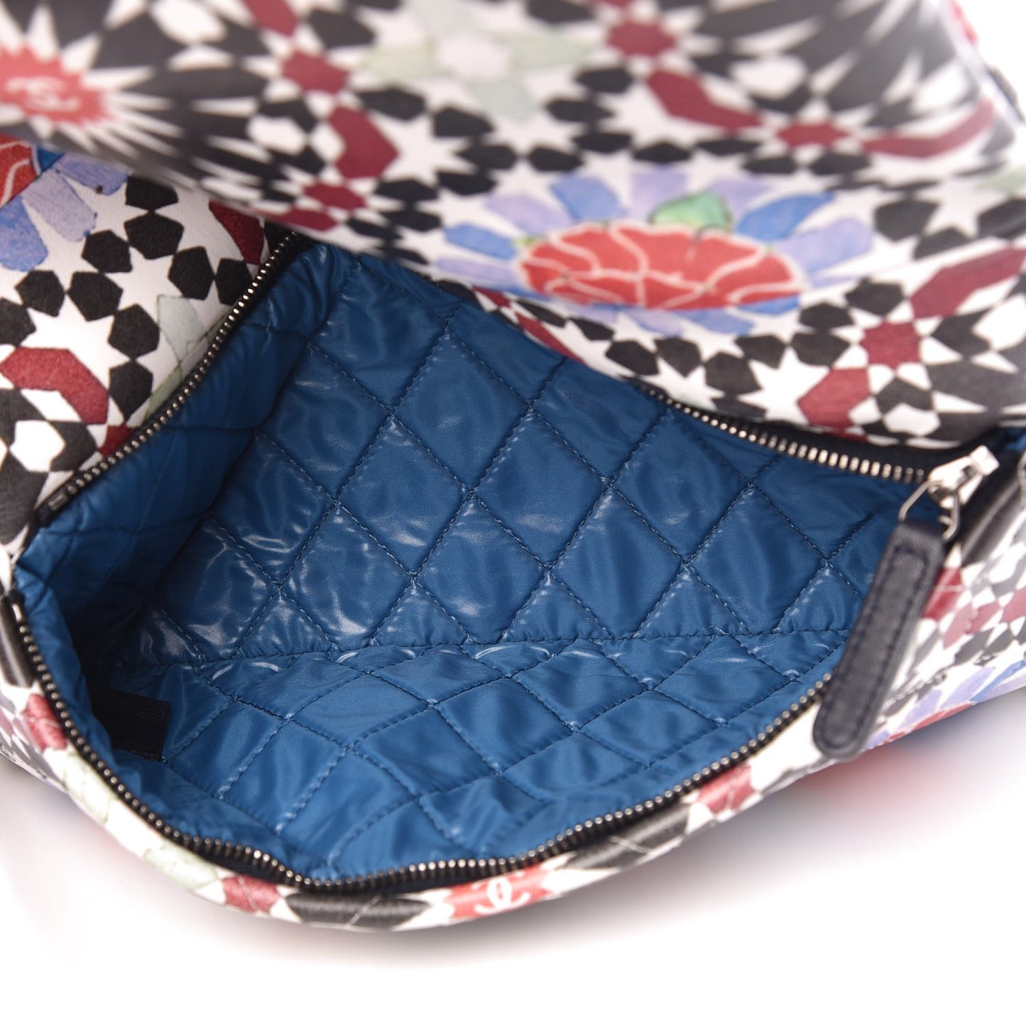 Glazed Lambskin Paris Dubai CC Beauty Clutch Multicolor